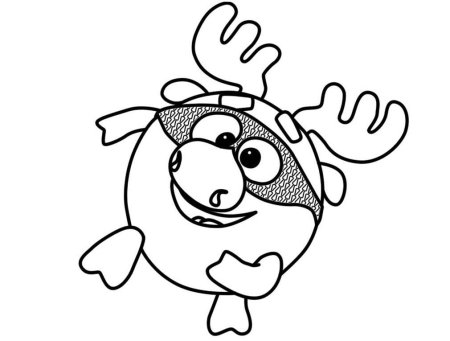 Смешарики раскраска Лосяш