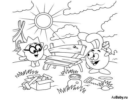 Раскраска «Смешарики»
