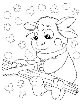 Раскраска Лунтик