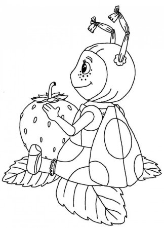 Мила из мультика Лунтик раскраска