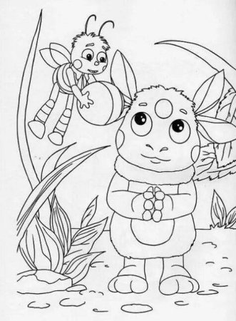 Лунтик пчелёнок раскраска