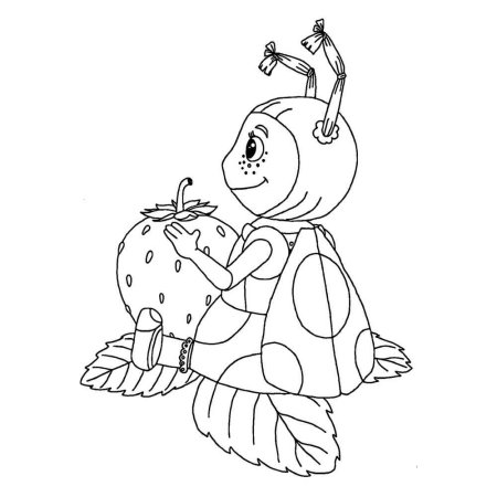 Лунтик раскраска маленький