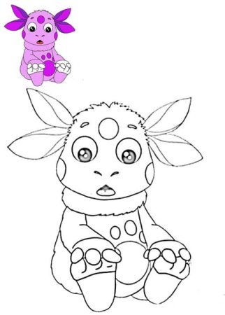 Рисунки для срисовки Лунтик