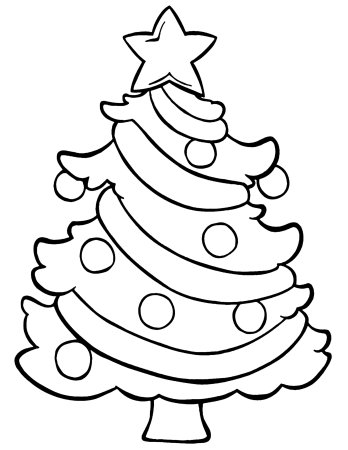 Раскраска елка Новогодняя