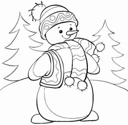 Снеговик раскраска
