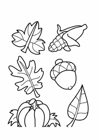 Листья раскраска для детей