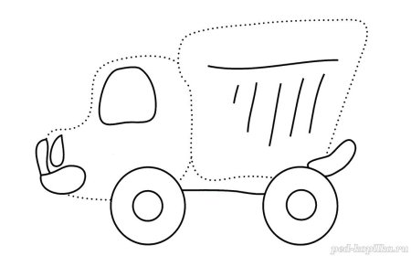 Грузовик по точкам для детей