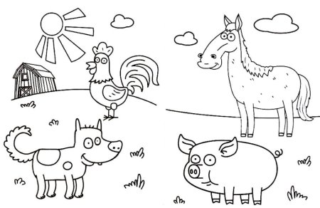 Раскраска «синий трактор»