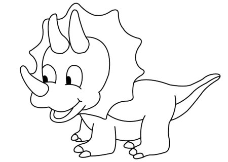 Раскраска Динозаврики для малышей