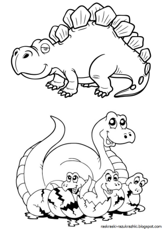Динозавр раскраска для детей