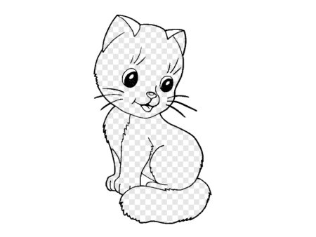 Кошка раскраска для детей