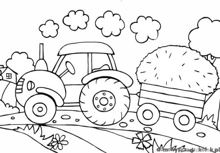 Раскраска трактор