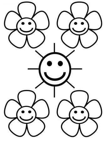 Раскраска цветочек
