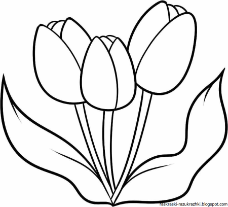Цветочек раскраска для малышей