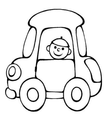 Раскраска машина для детей 3-4 лет