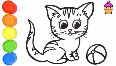 Котенок. Раскраска