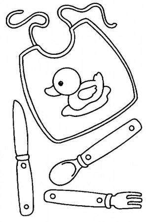 Посуда раскраска для детей