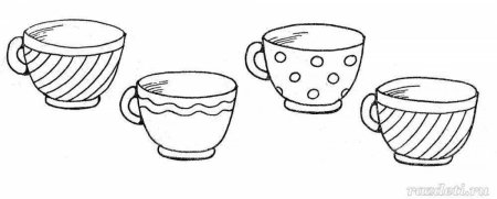 Раскраска посуда для детей 4-5 лет