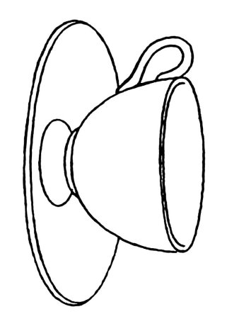 Посуда. Раскраска