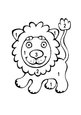 Раскраска по цветам для малышей