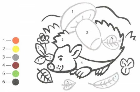 Раскраски по цветам для детей 4-5 лет