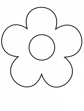 Цветочек раскраска для детей