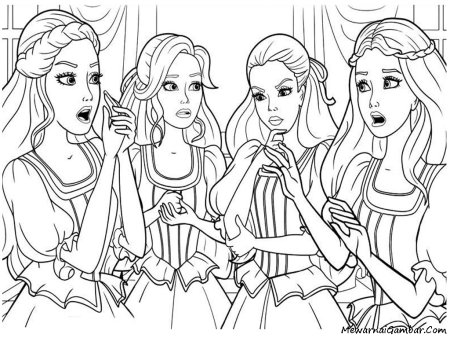Раскраски для девочек Барби