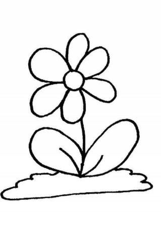 Цветок в горшке раскраска