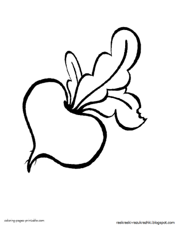 Овощи для раскрашивания для детей 3-4 лет