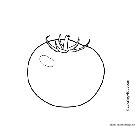 Овощи для раскрашивания для детей 3-4 лет