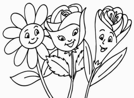 Раскраски цветов для детей 6-7 лет