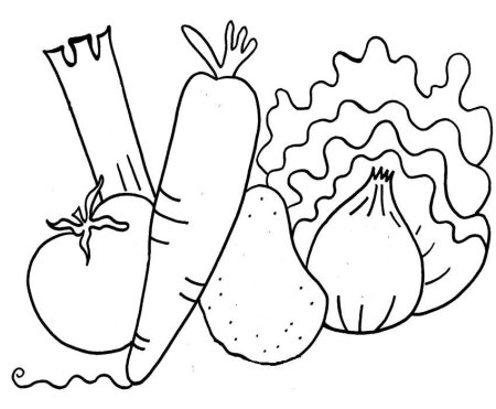 Раскраски для детей на тему овощи