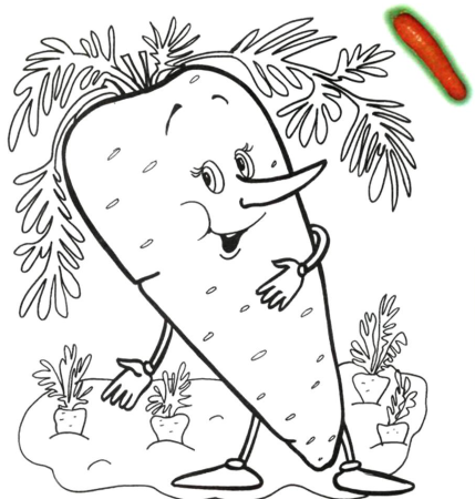 Овощи раскраска для детей