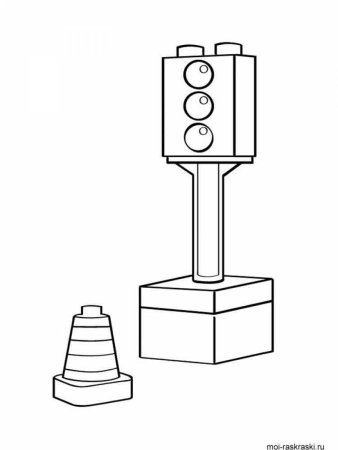 Раскраска светофор для детей 3 лет