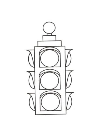 Раскраска светофородля детей