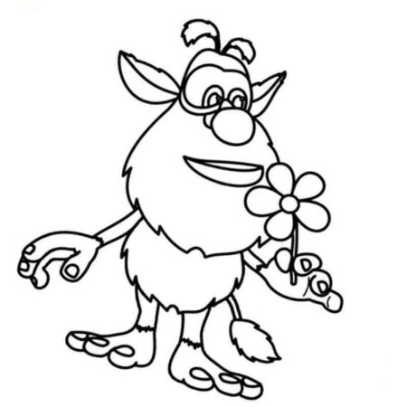 Раскраска герои мультфильма Буба