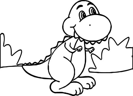 Раскраска Динозаврики для малышей