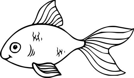 Рыба раскраска для детей