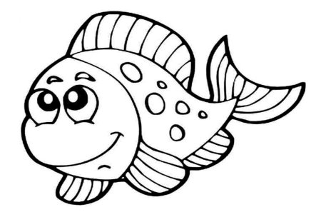 Рыба раскраска для детей