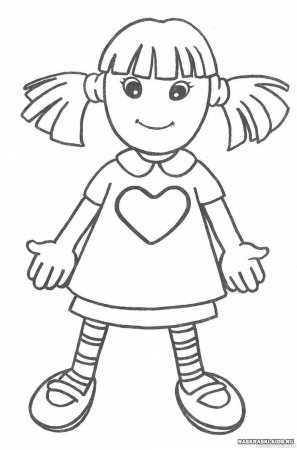 Кукла раскраска для детей
