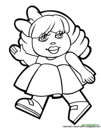 Кукла раскраска для детей