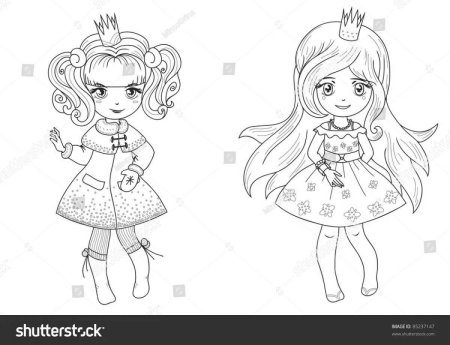 Кукла раскраска для детей