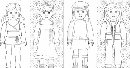 Кукла раскраска для детей