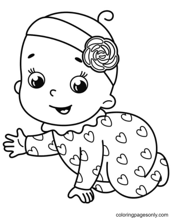 Кукла спит раскраска