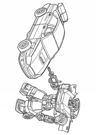 Раскраска трансформеры Сайдсвайп