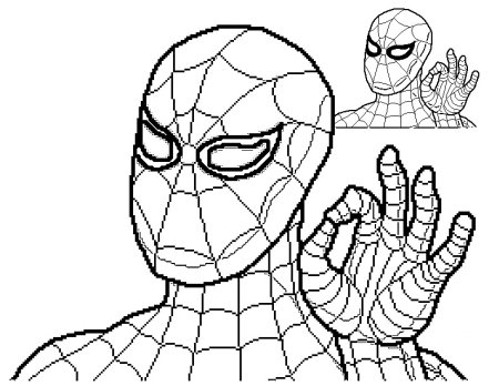 Раскраска человек паук маленький