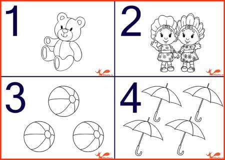 Карточки для изучения цифр