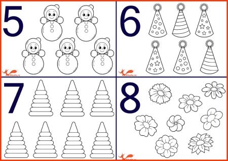 Карточки для изучения цифр для детей