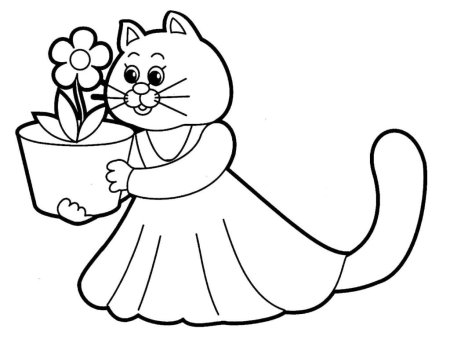 Раскраска. Котики
