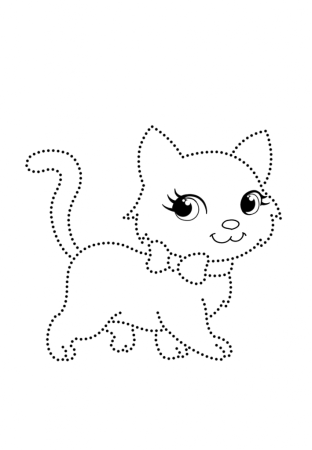 Раскраска кошечка